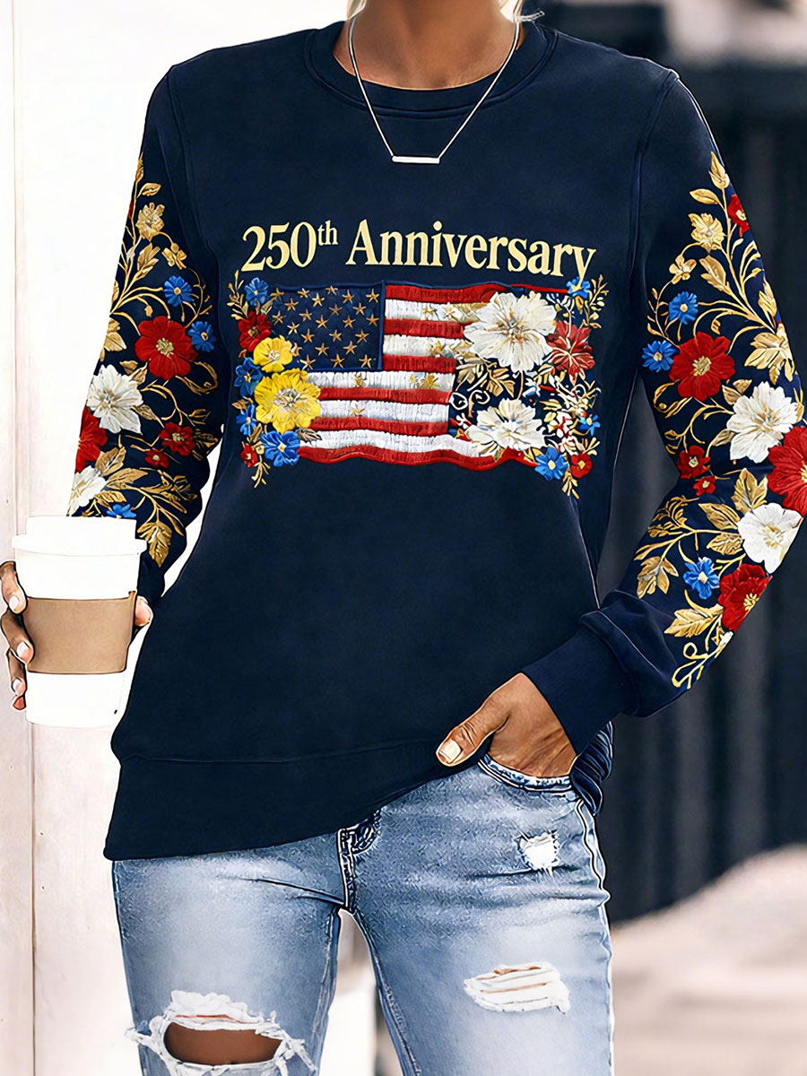 Women's 250th Anniversary Floral Print Sweatshirts