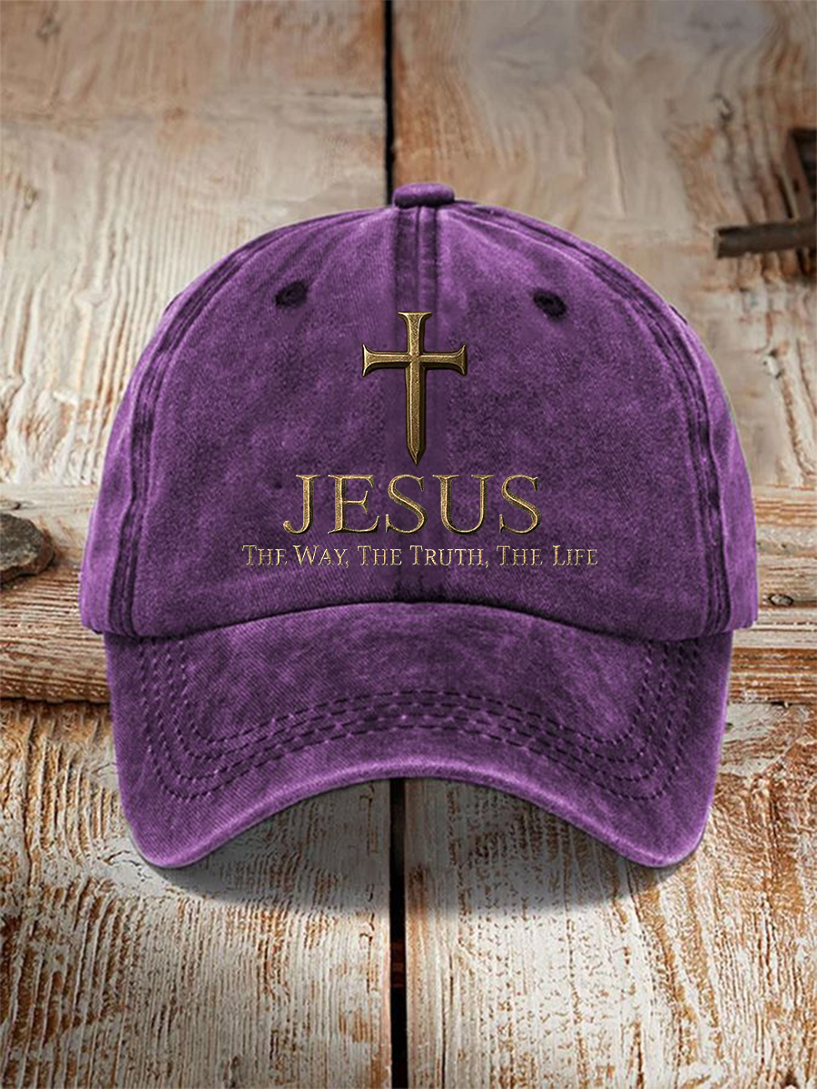 Unisex Jesus The Way The Truth The LifeCross Faith Print Hat