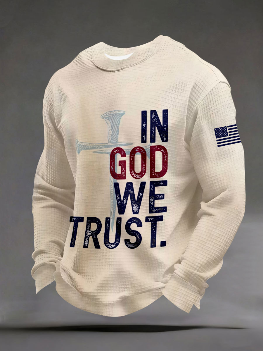 Men's 'In God We Trust' Waffle Sweatshirts