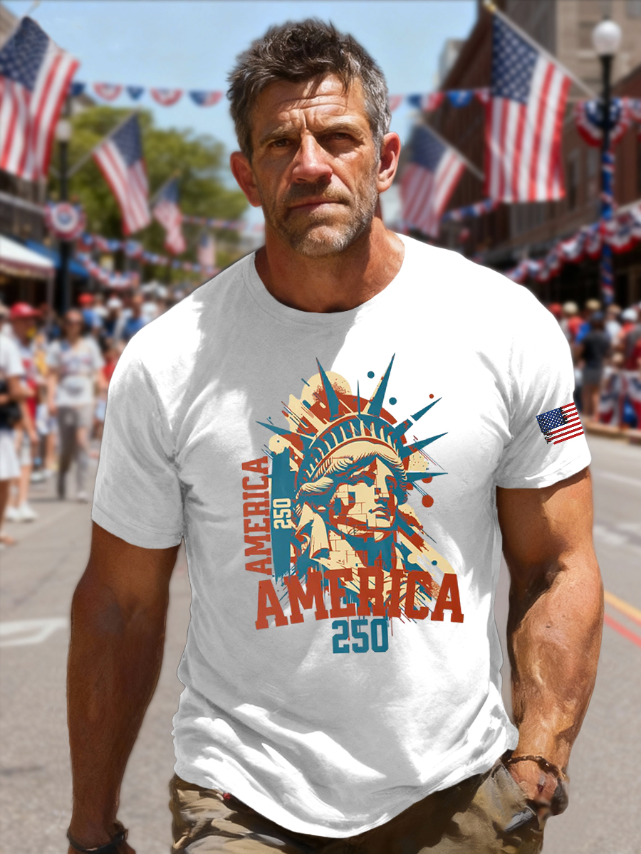 Retro 250th Anniversary Statue of Liberty Casual T-Shirt