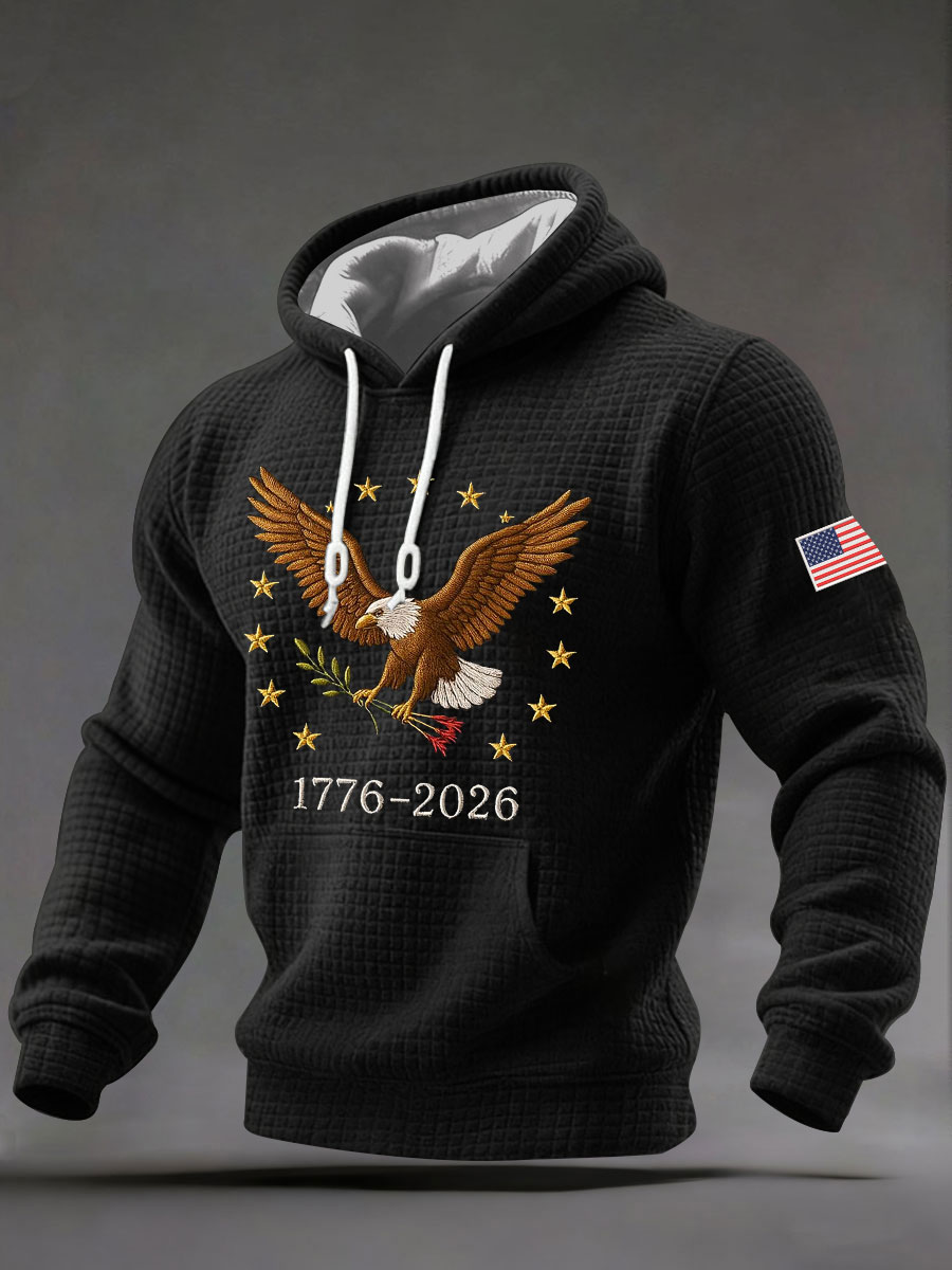 Men's 250 Years Printed Casual Hoodie