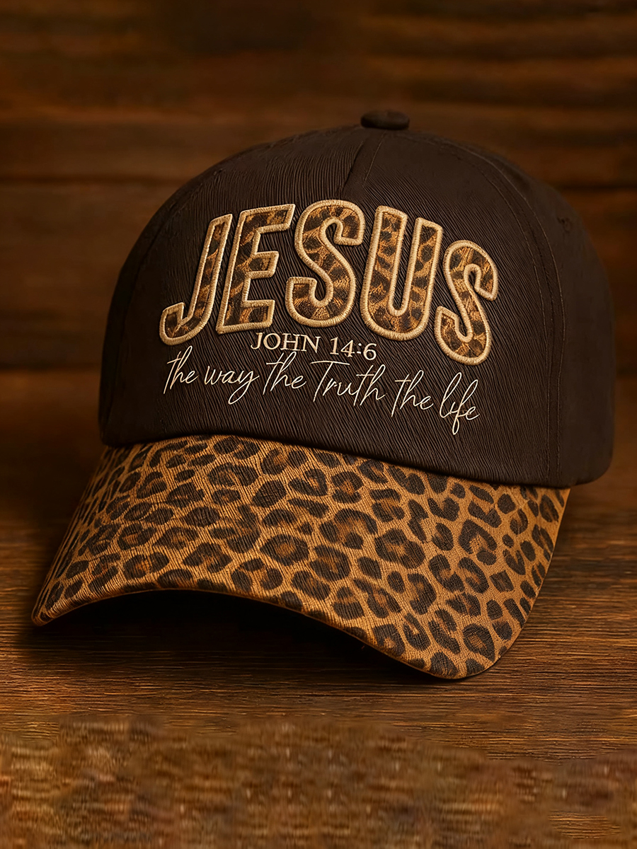 Unisex Jesus The Way The Truth The Life John 14:6 Christian Cross Print Hat
