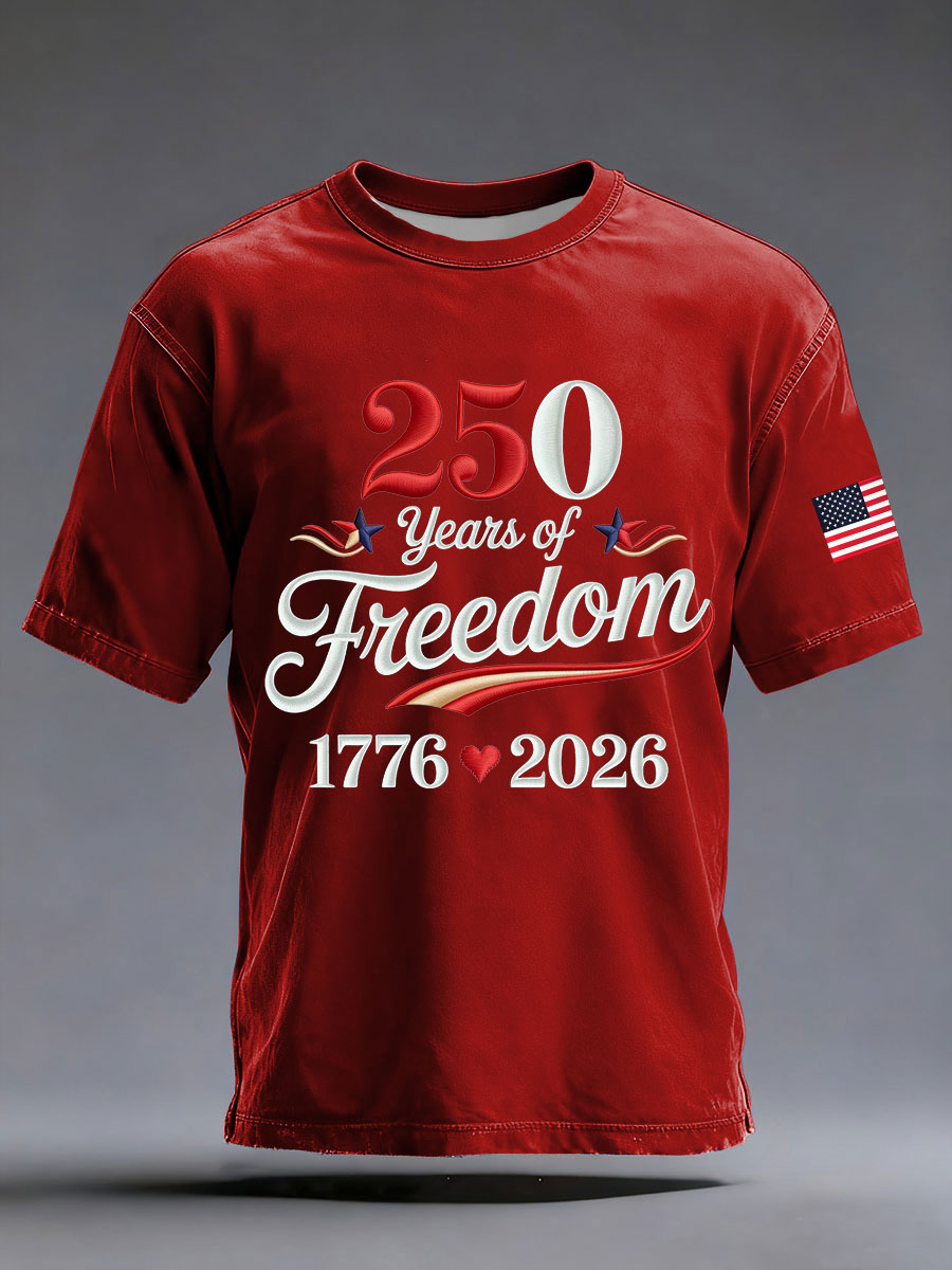 Men's 250th Printed Casual T-Shirt