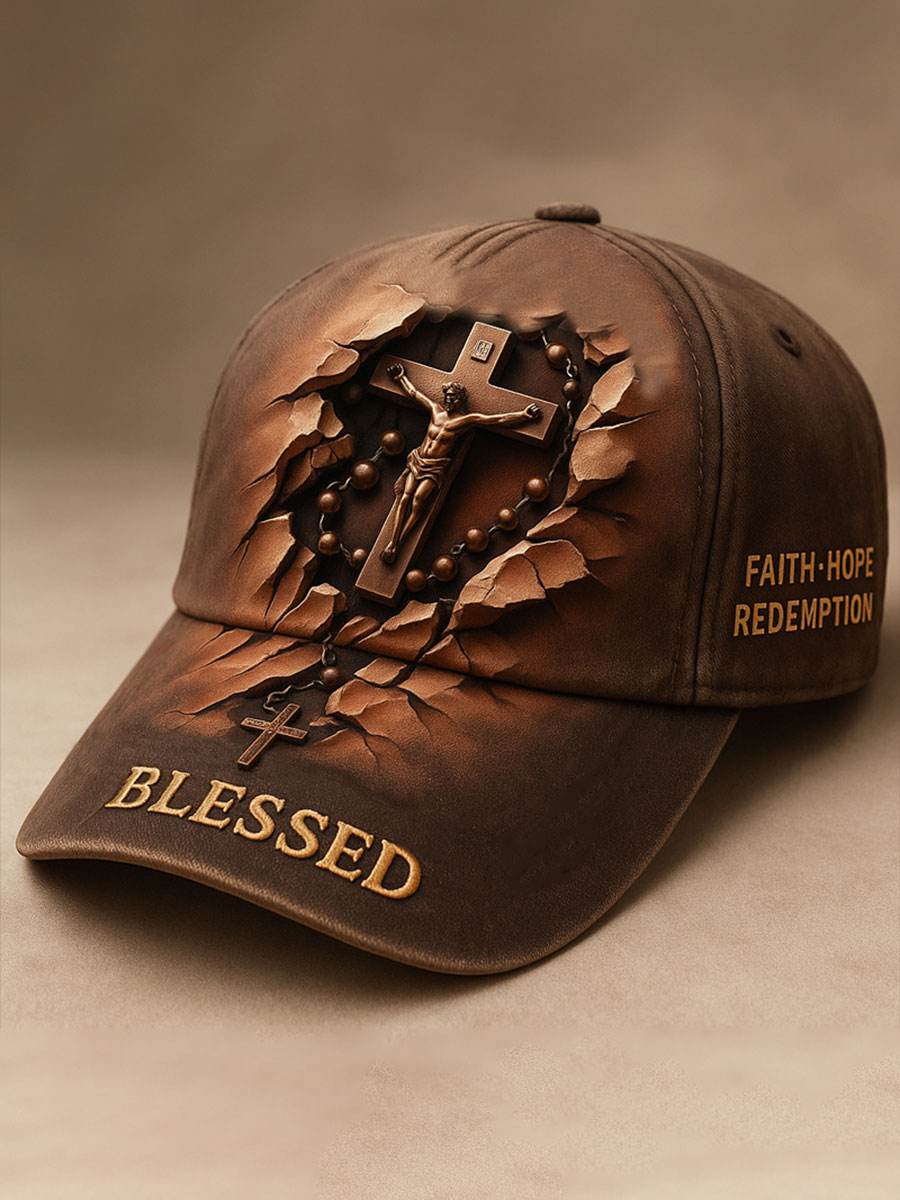 Unisex Jesus Blessed Print Hat
