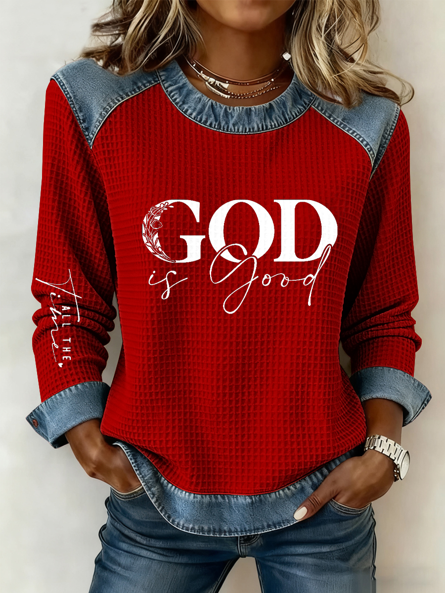 Women's God Is Good All The Time Casual Top