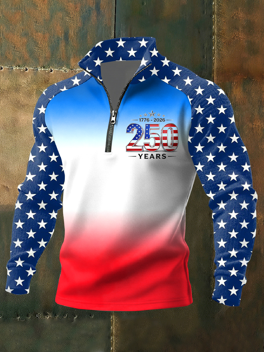 Men's Retro 250th Anniversary Printed Sweatshirt