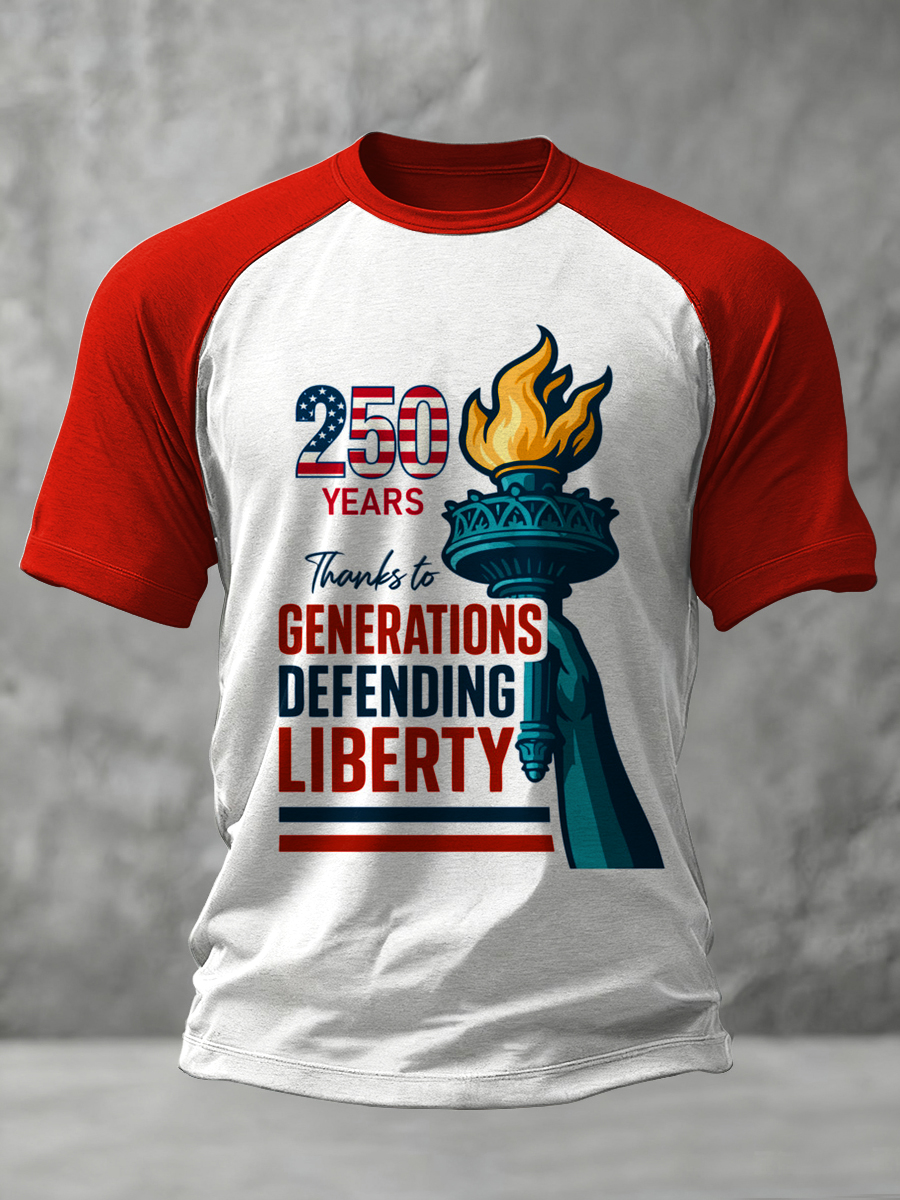 Men's Retro 250th Anniversary Printed T-Shirt
