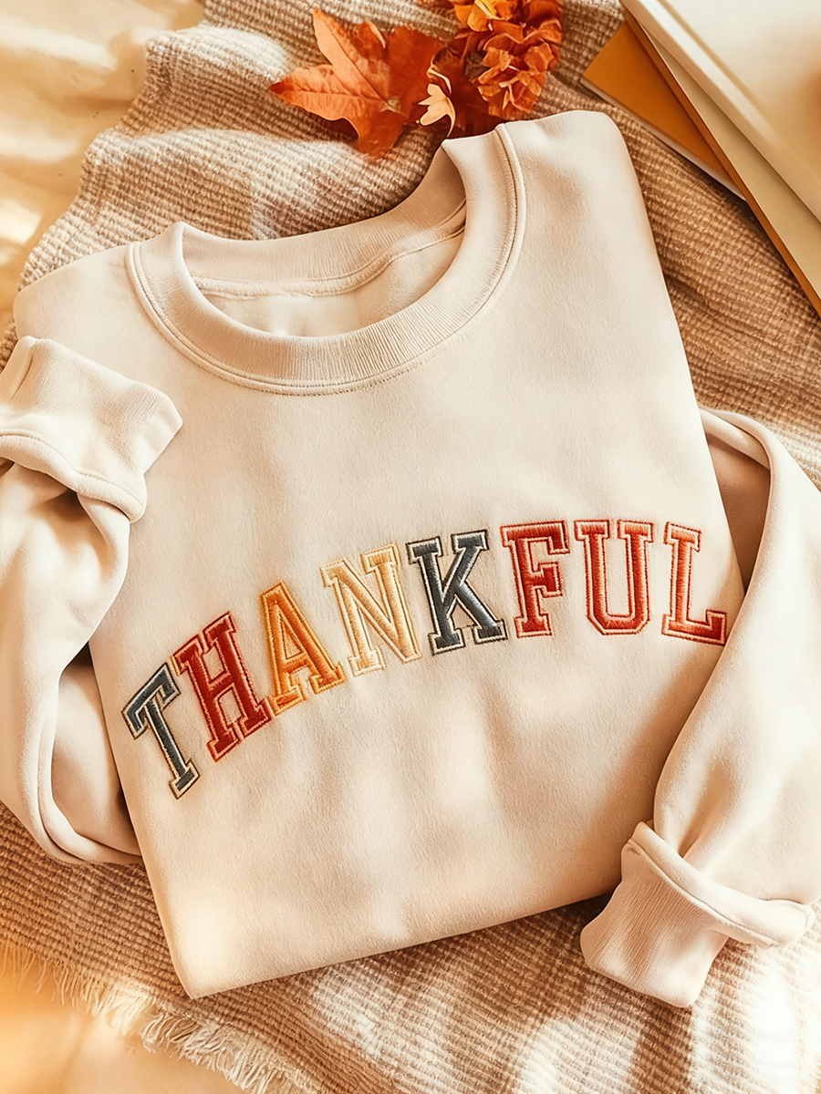 Women's Thanksgiving Printed Sweatshirt