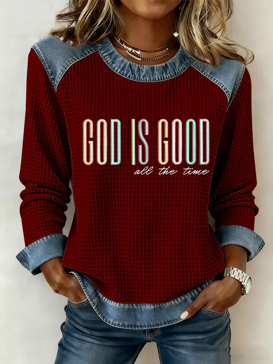 Women's God Is Good All The Time Casual Top