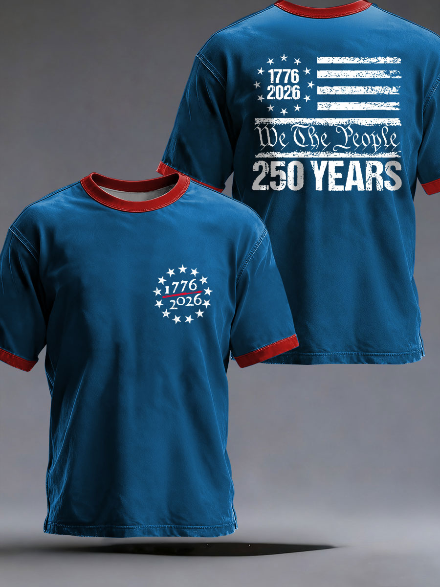 Men's 250th Printed Casual T-Shirt