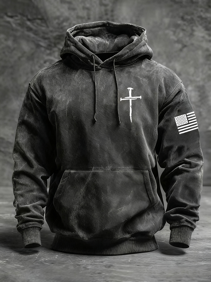 Men's Jesus The Way The Truth The Life Cross Hoodie with Pockets