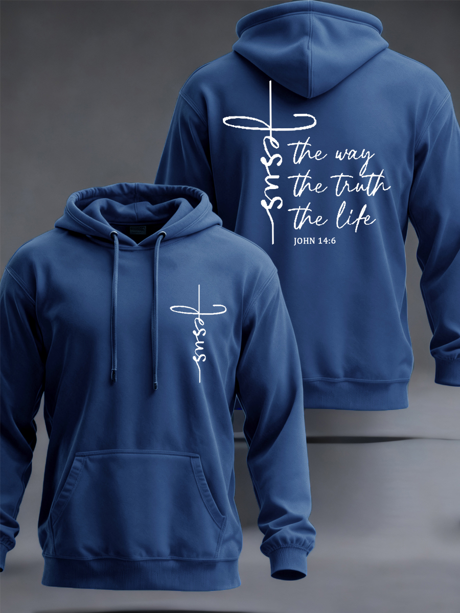 Men's Jesus The Way The Truth The Life Casual Hoodie