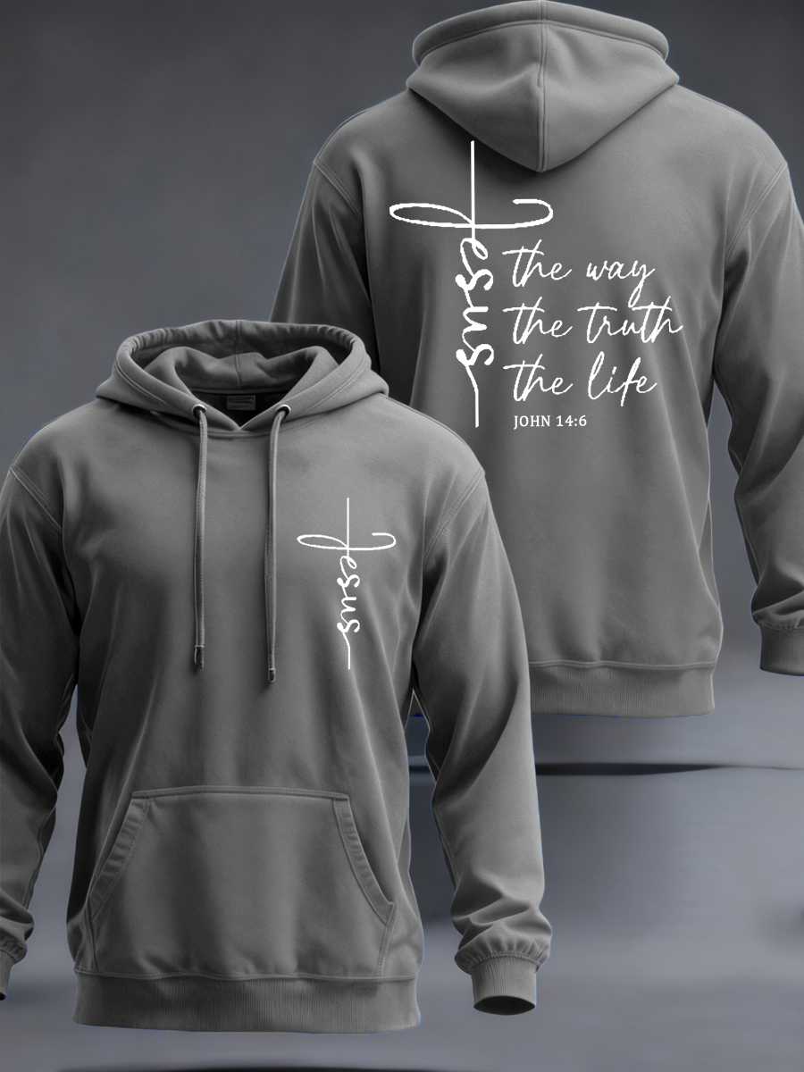 Men's Jesus The Way The Truth The Life Casual Hoodie