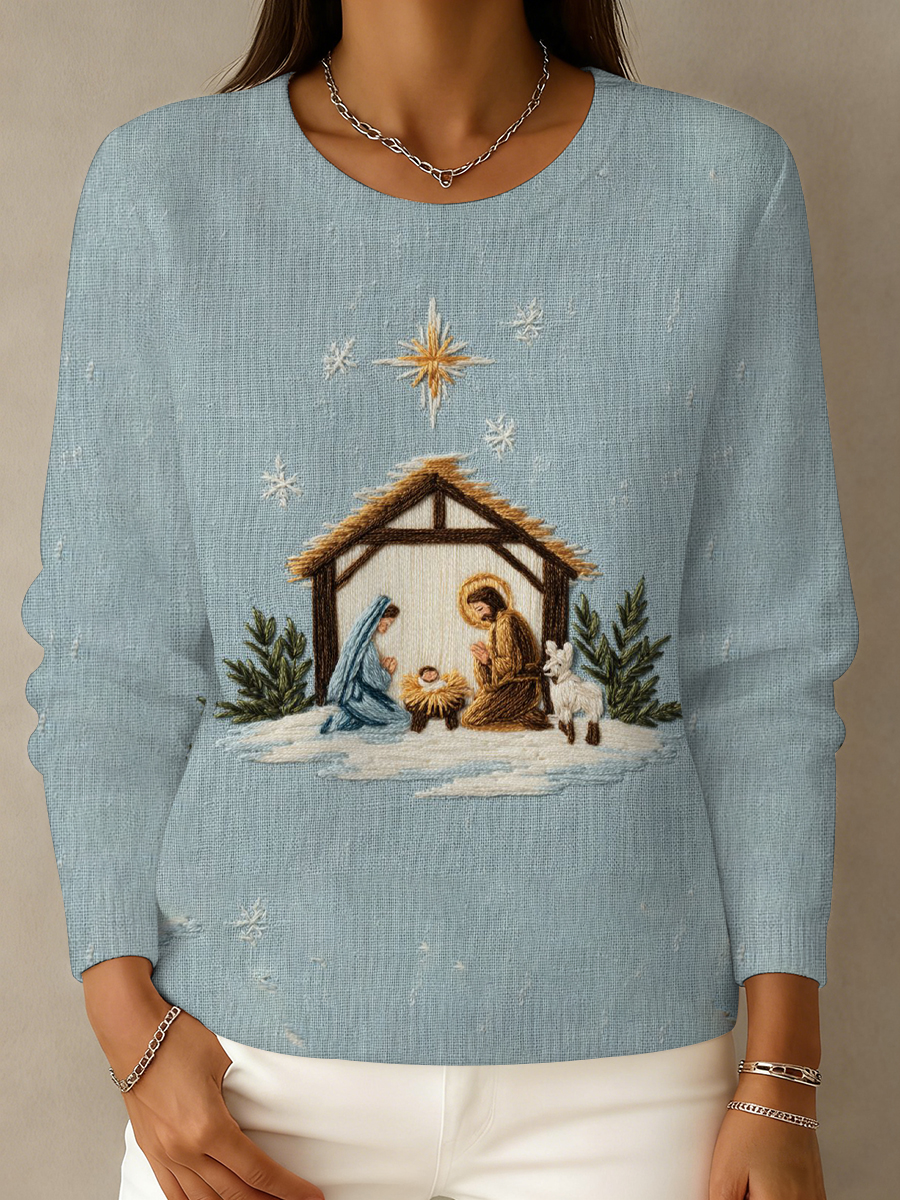 Women's Christmas Pattern Cozy Knitted Sweater