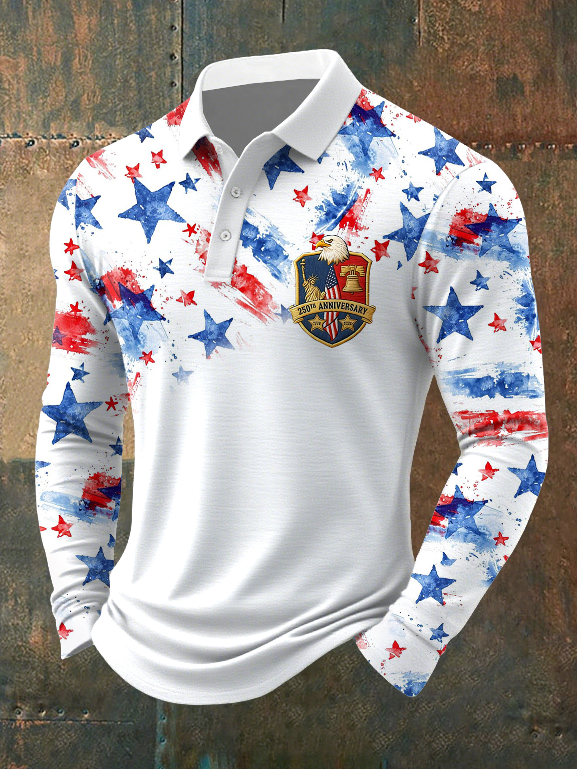 Men's Retro 250th Anniversary Printed Polo Shirt
