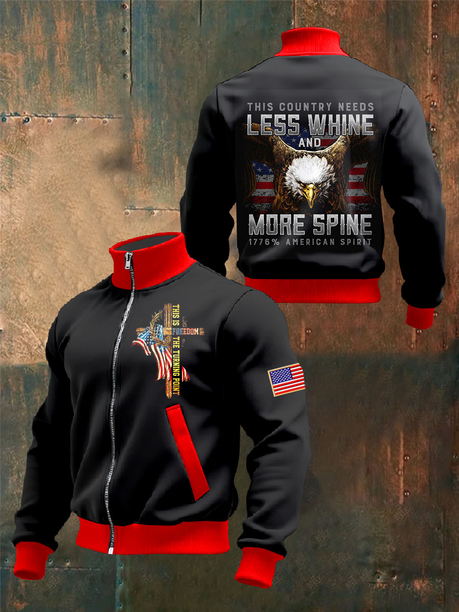 Men's Retro 250th Anniversary Printed Jacket Coat