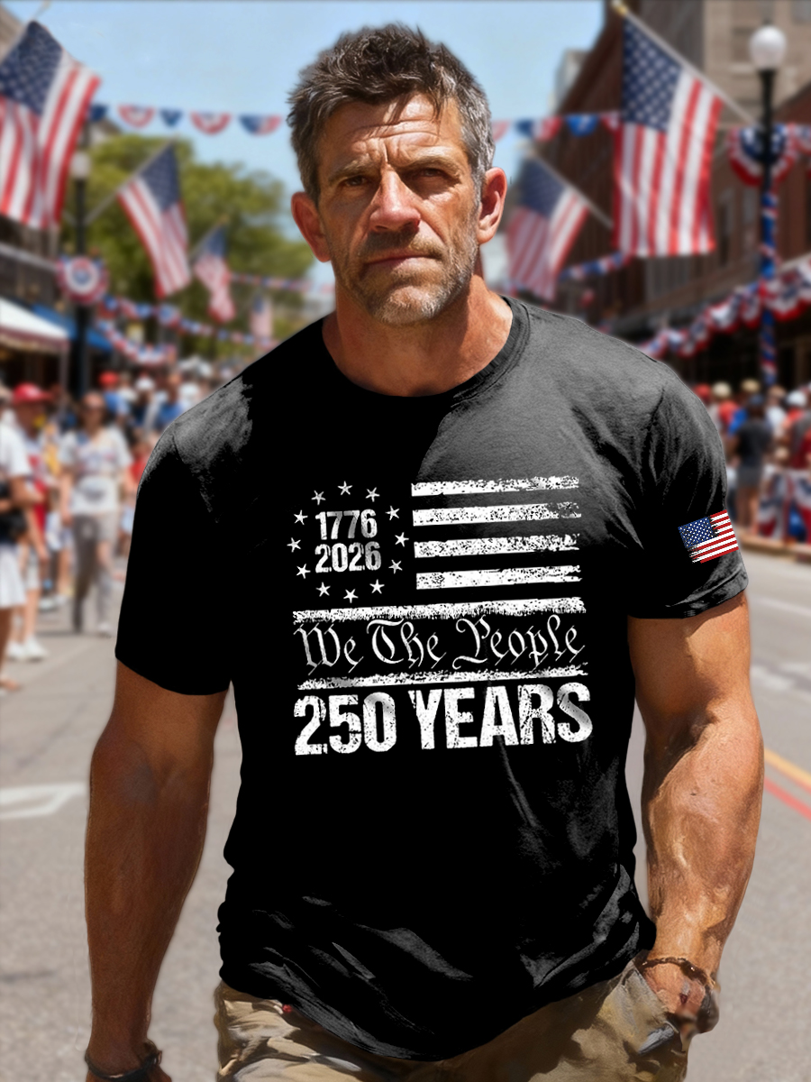 Men's Retro 250th Anniversary Casual T-shirt