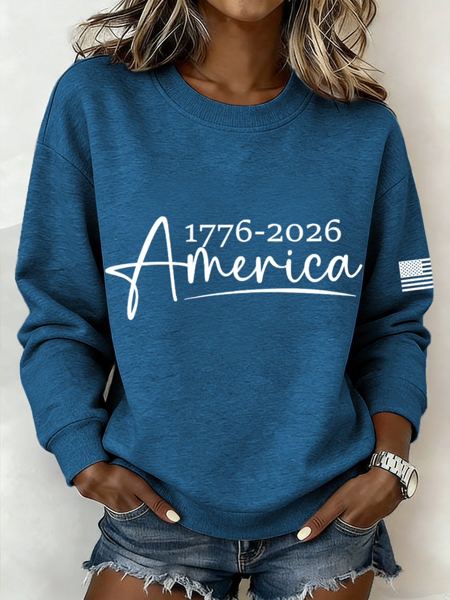 Women's American 1776-2026 Print Sweatshirt