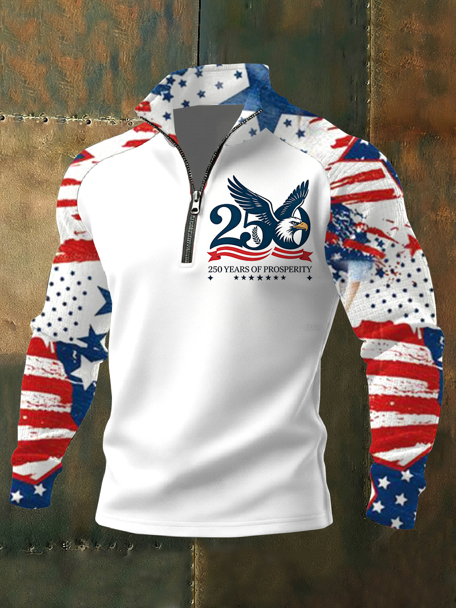 Men's Retro 250th Anniversary Printed Sweatshirt
