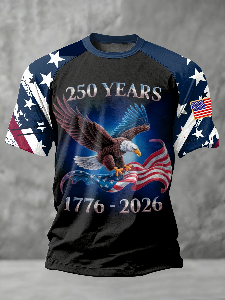 Men's Retro 250th Anniversary Printed T-shirt