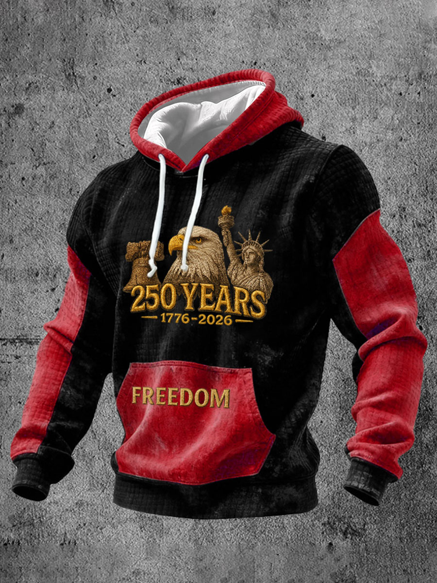 Men's 250th Anniversary Print Casual Hoodie