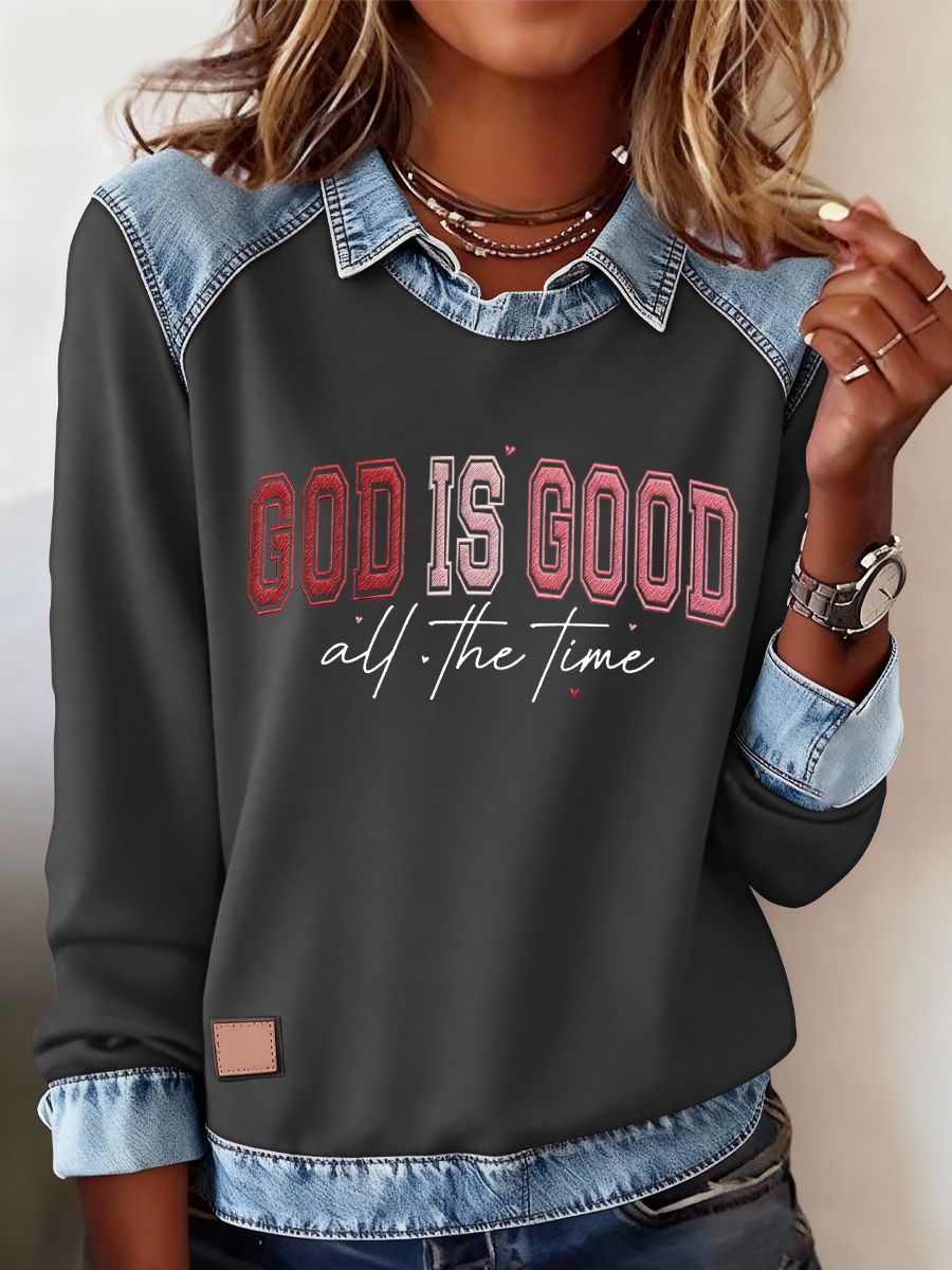 Women's God Is Good All The Time Casual Top