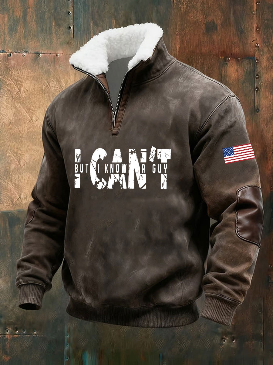 Men's I Can't But I Know A Guy Baggy Zip-up Hoodie