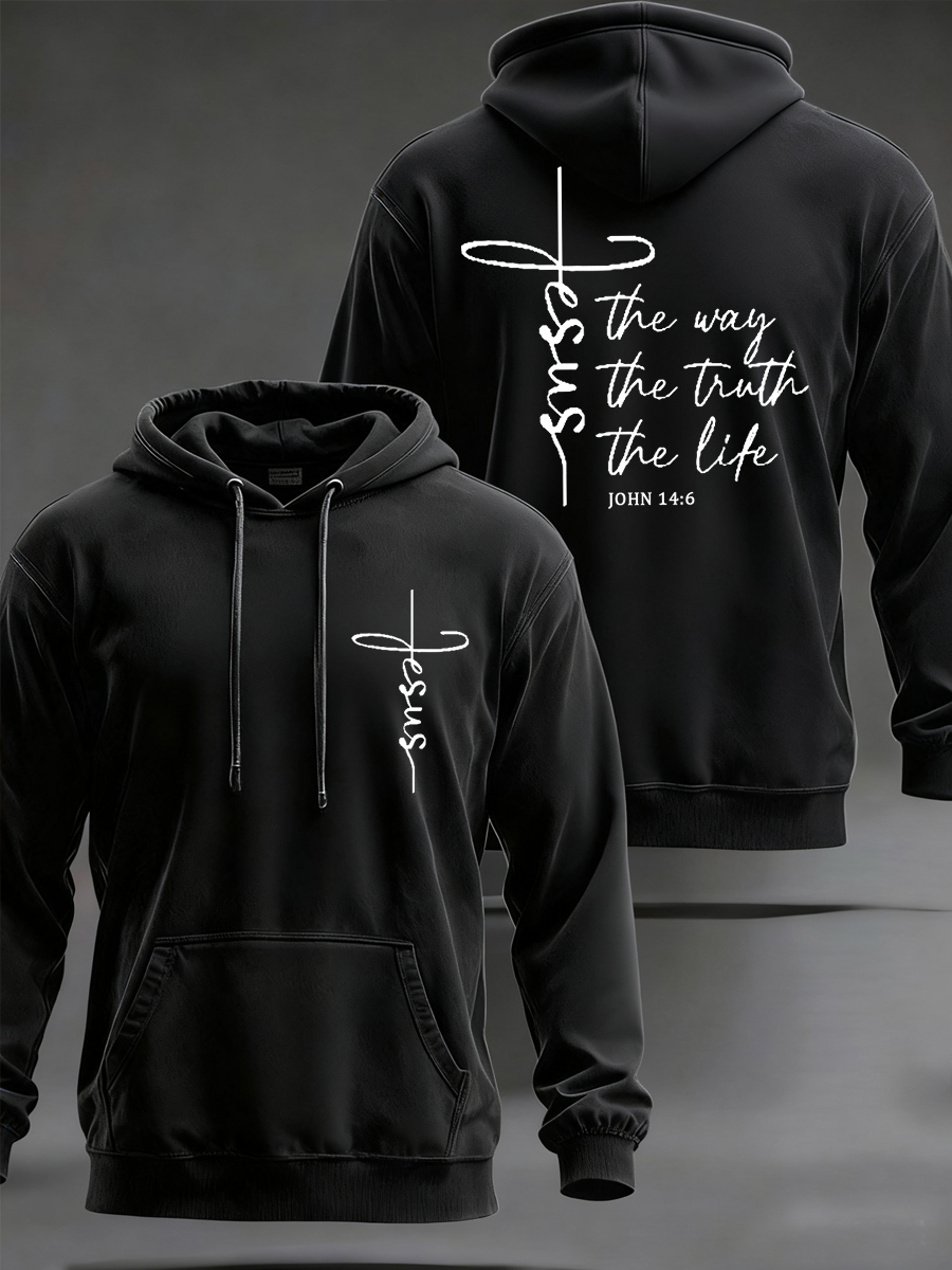 Men's Jesus The Way The Truth The Life Casual Hoodie