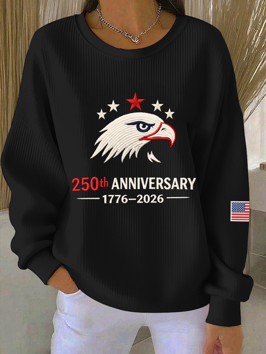 Women's 250th Anniversary Embroidered Pattern Sweatshirt