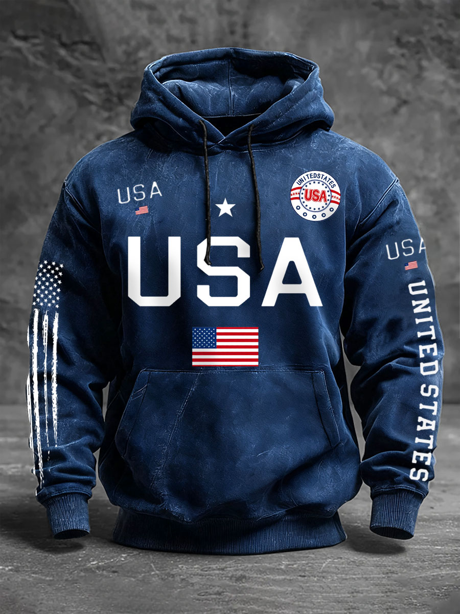Men's USA Flag Hoodies