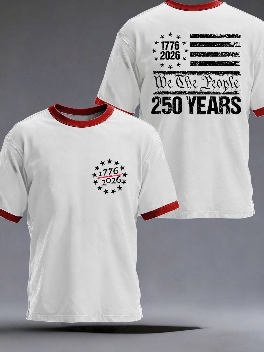 Men's 250th Printed Casual T-Shirt