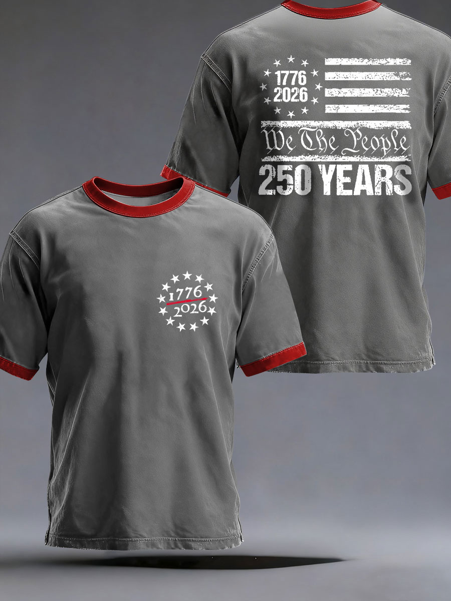 Men's 250th Printed Casual T-Shirt