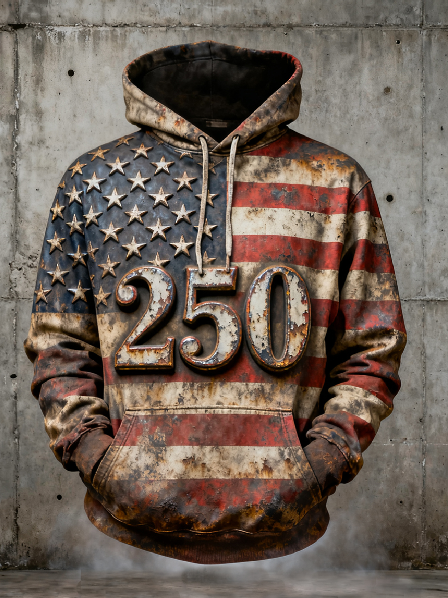 Men's Retro 250th Anniversary Printed Sweatshirt