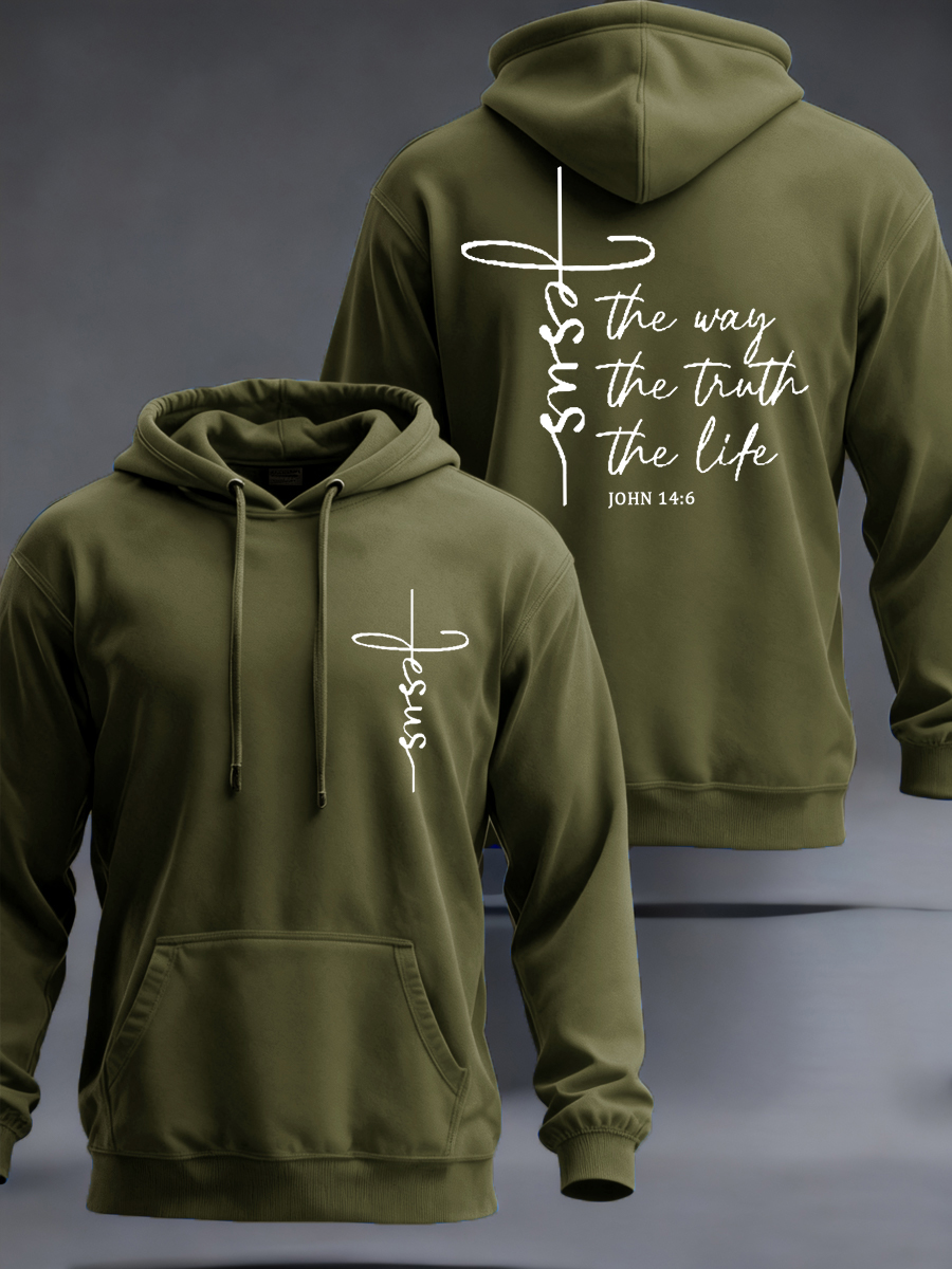 Men's Jesus The Way The Truth The Life Casual Hoodie