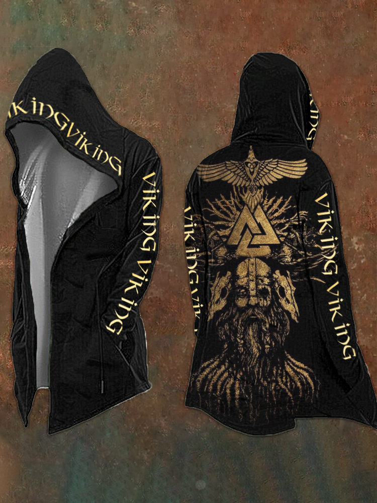 Vintage Viking Art Men's Hooded Jacket