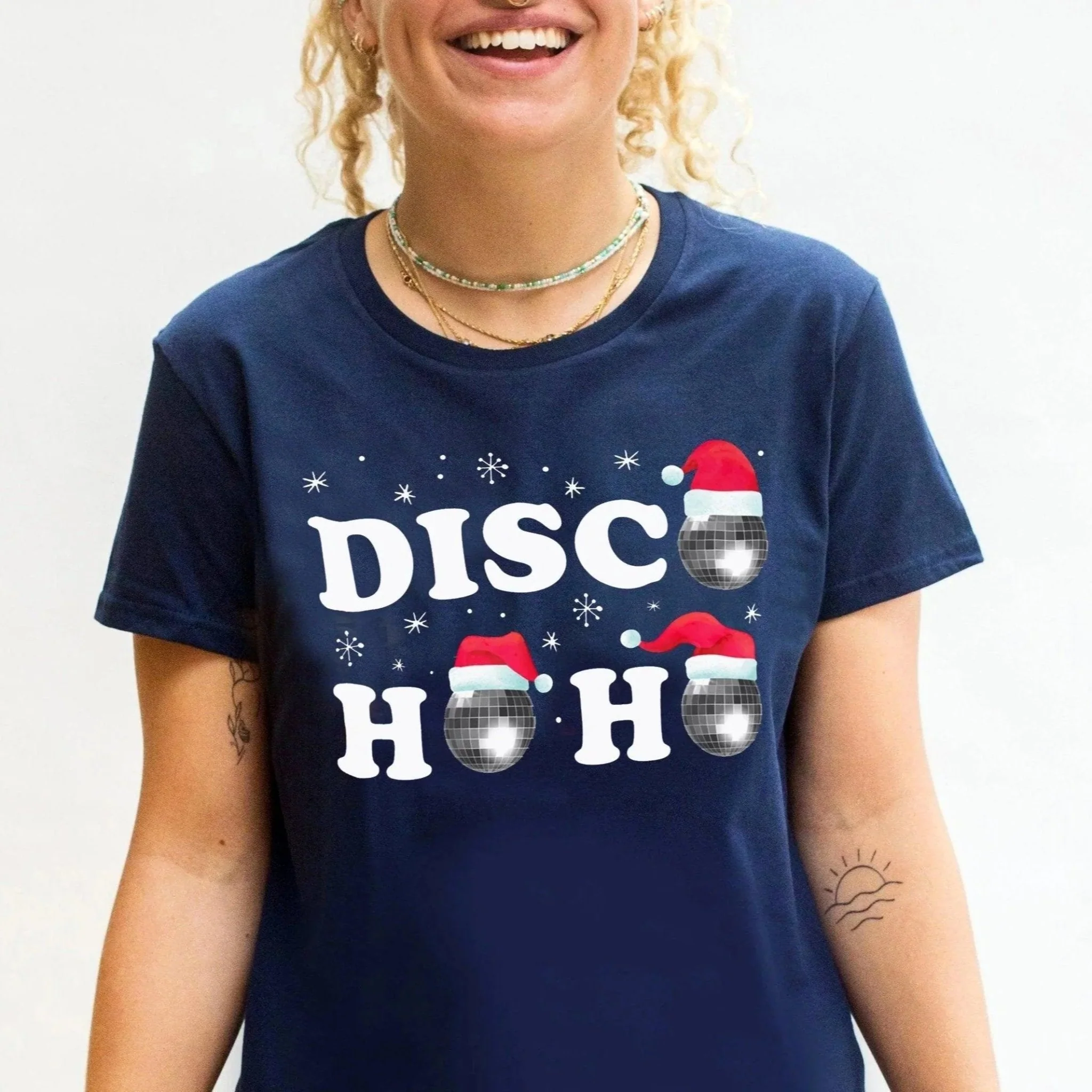 'Disco-HOHO' Ladies Christmas T-Shirt