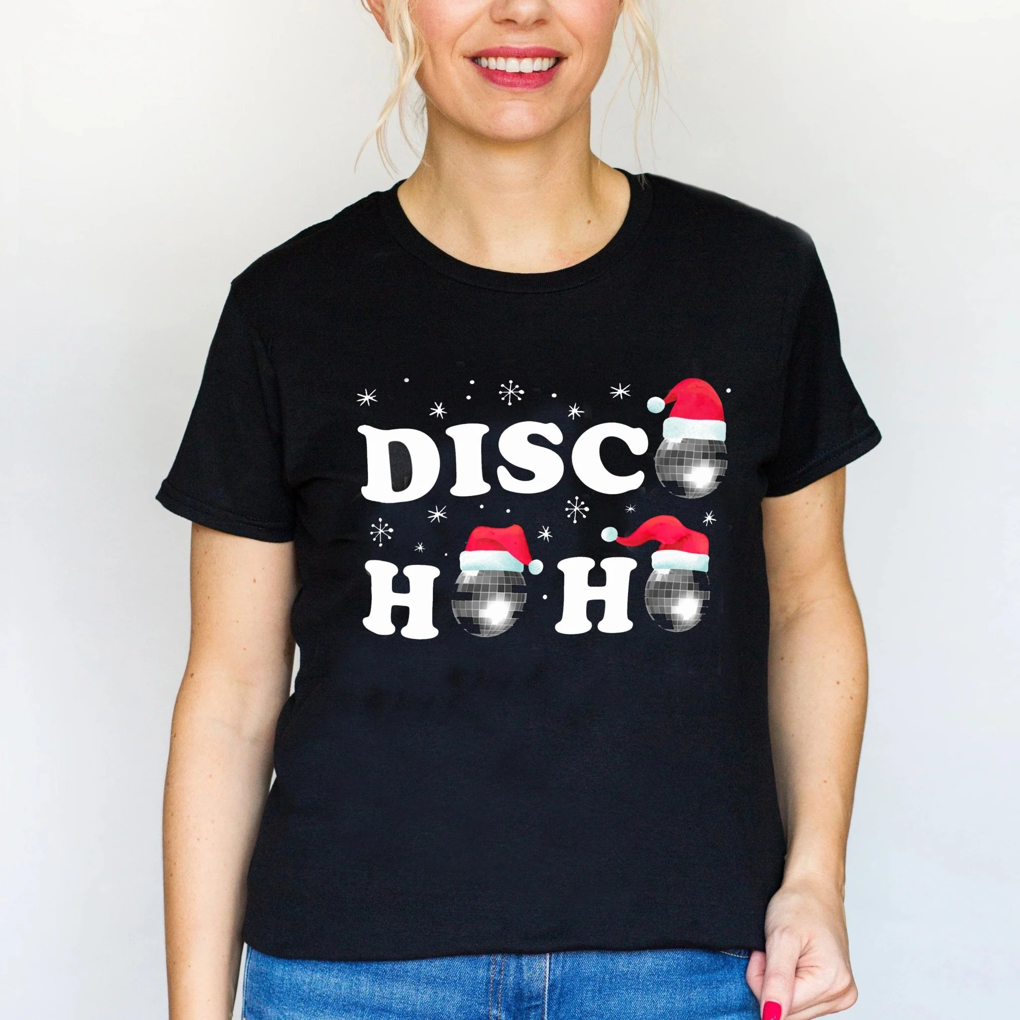 'Disco-HOHO' Ladies Christmas T-Shirt