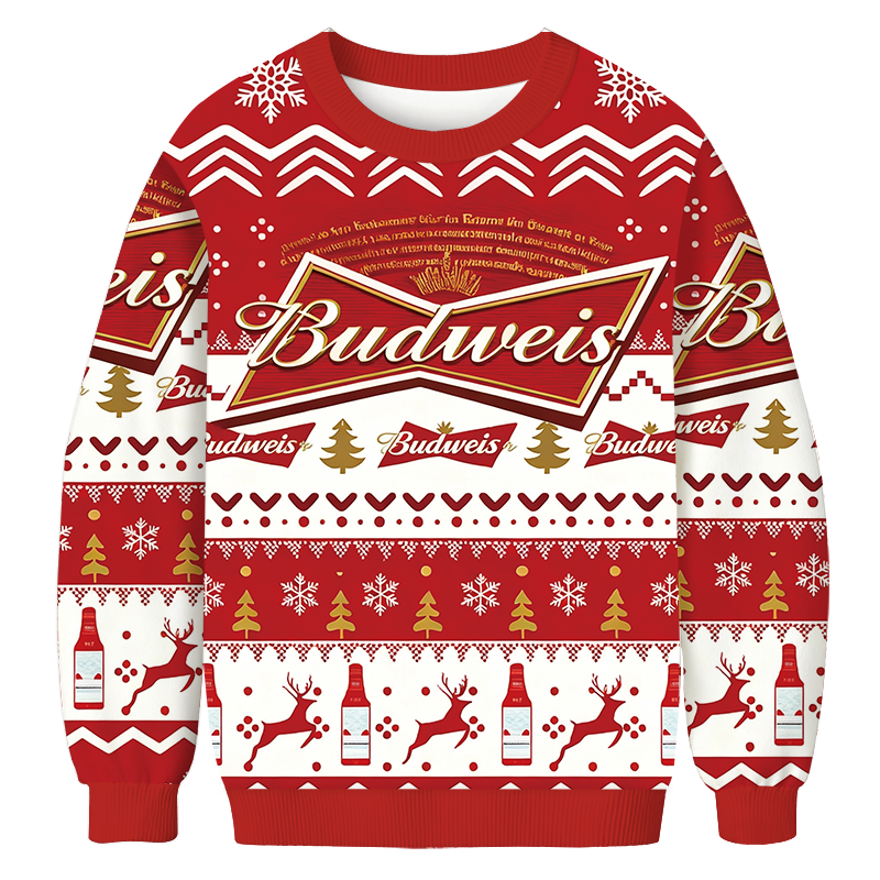 Red Funny Wine Christmas Ugly Sweatshirt