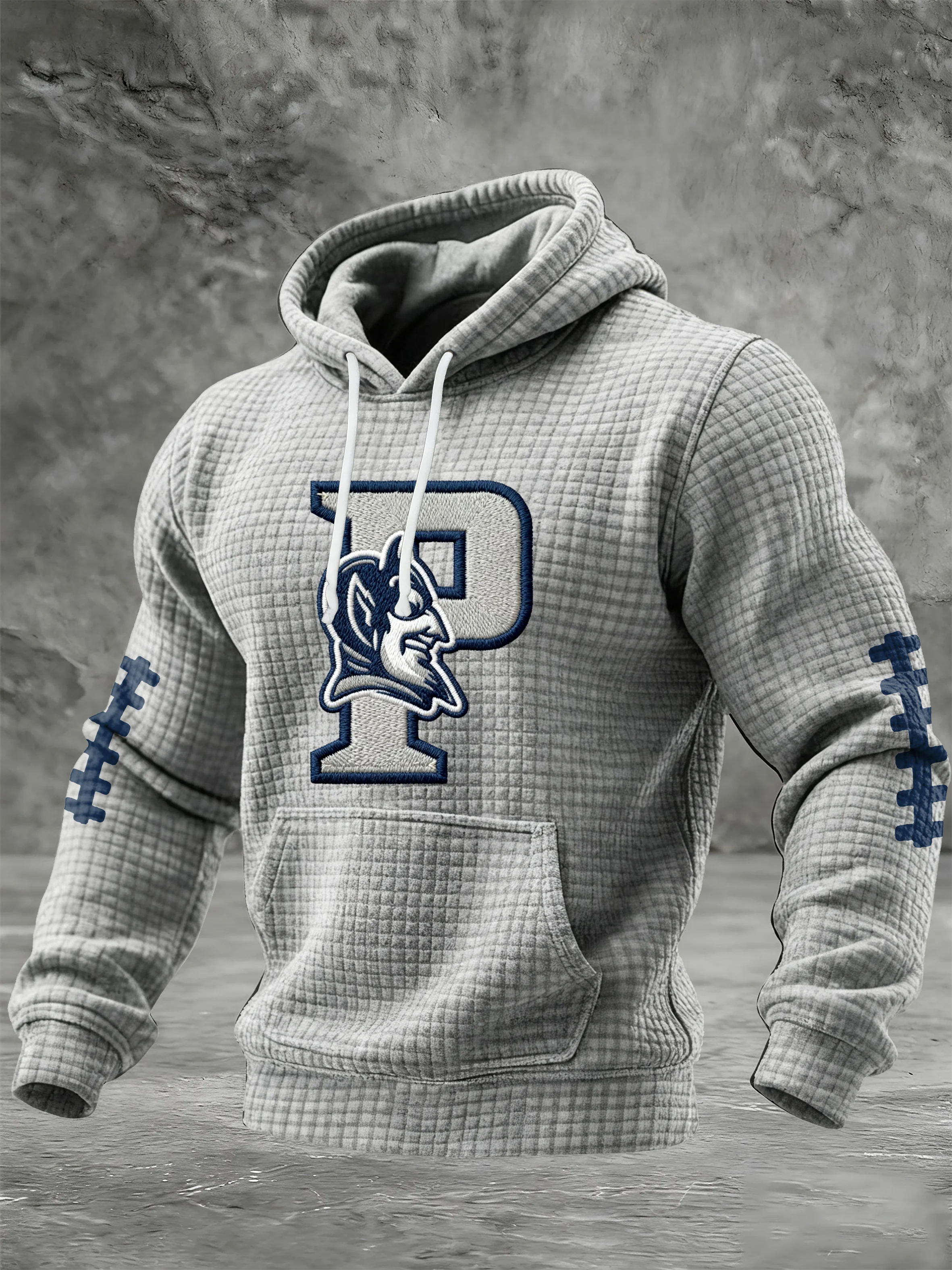 Men'S  Football Printed Hooded Sweatshirt