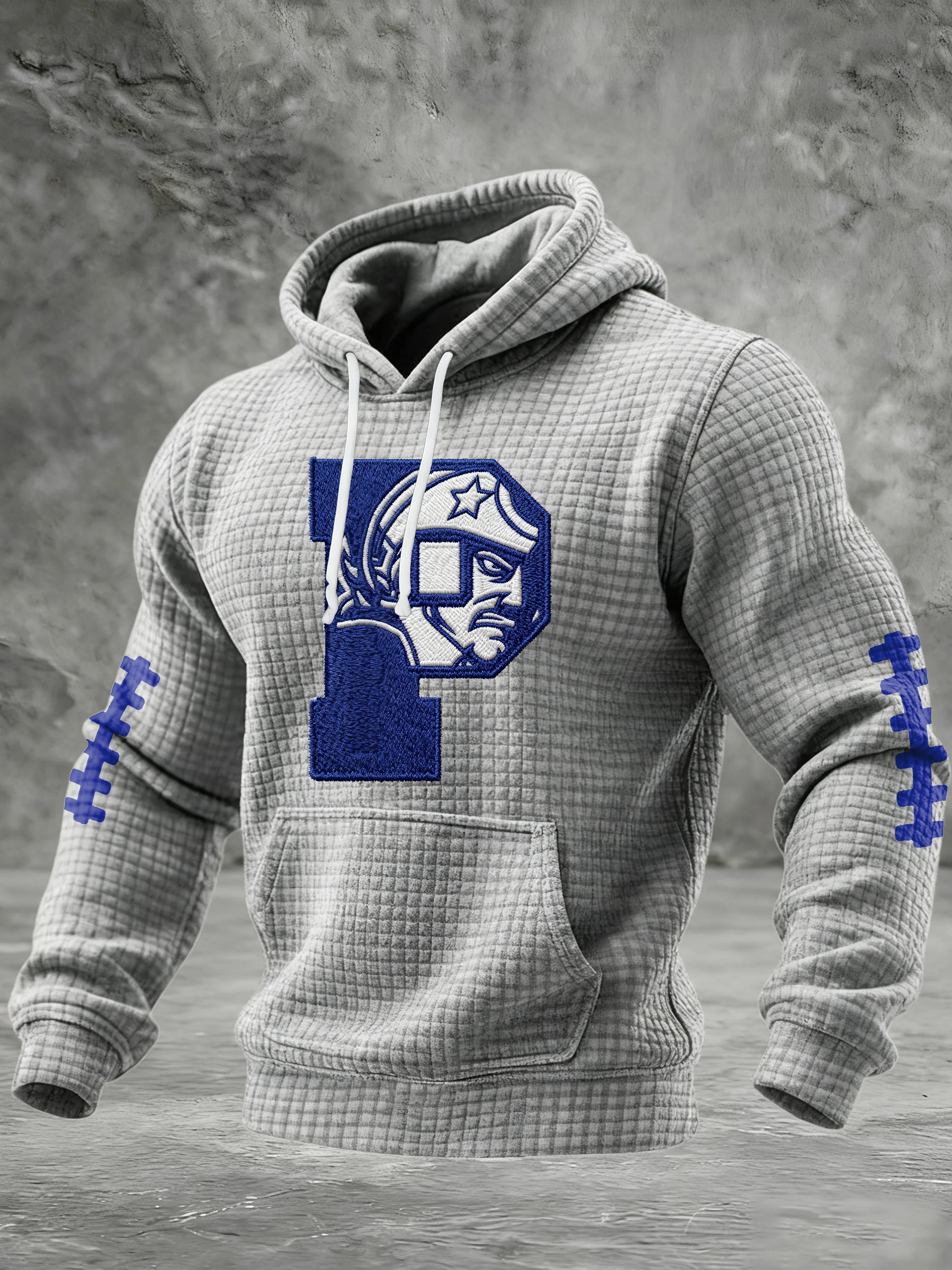 Men'S  Football Printed Hooded Sweatshirt