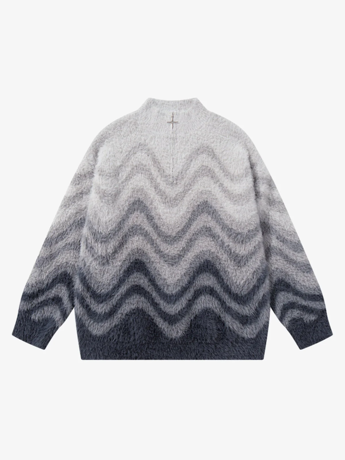 Street Gradient Wave Jacquard Knit Sweater