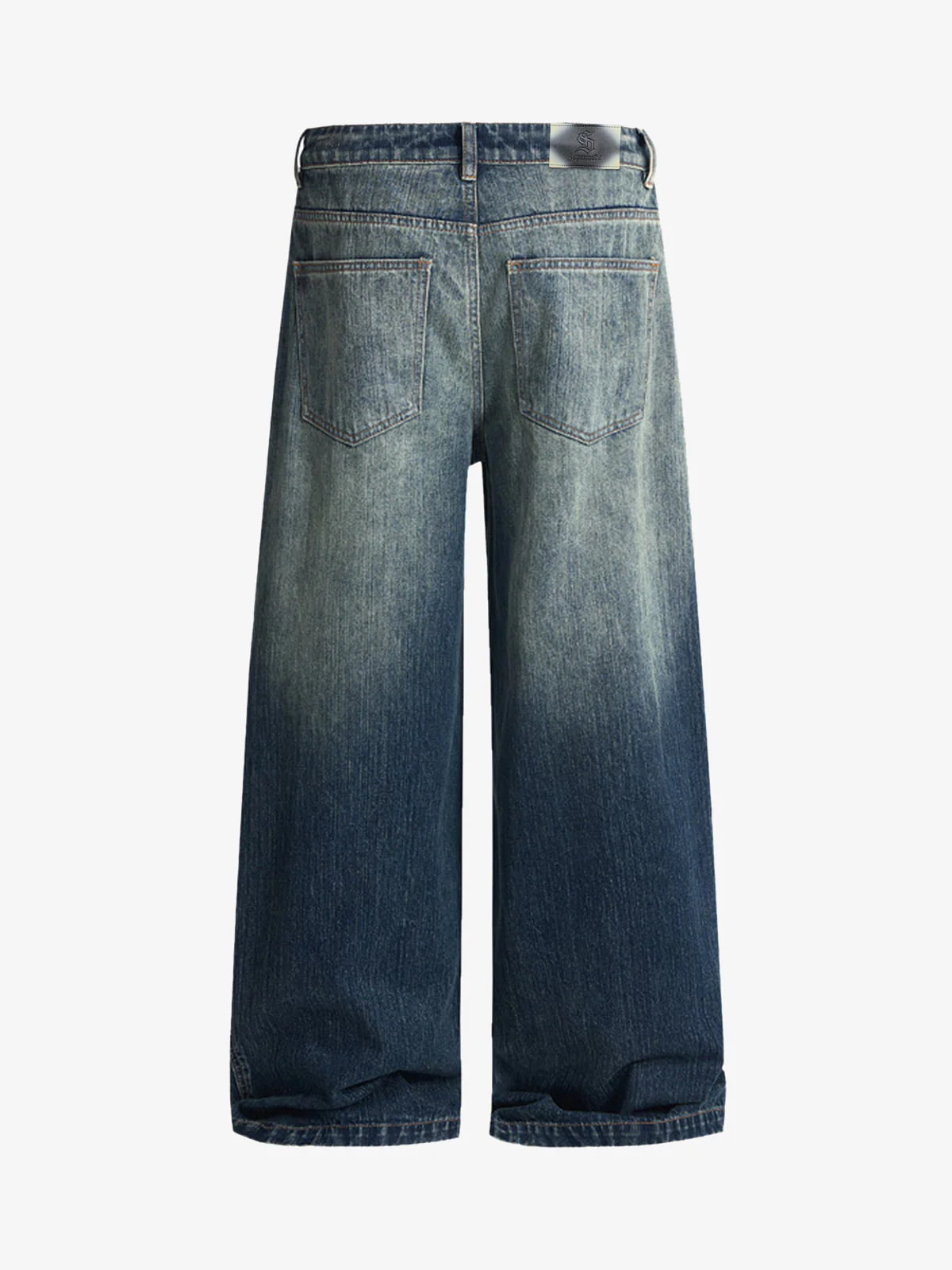 Vintage Pleated Fade Baggy Jeans