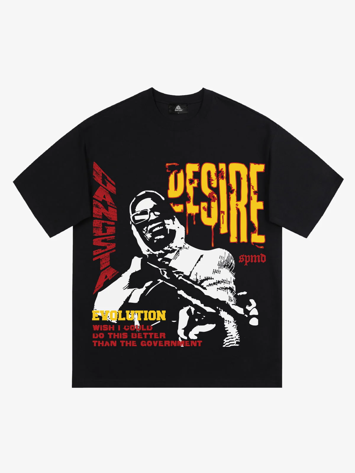 Retro Letter Protrait Graphic Print T-Shirt