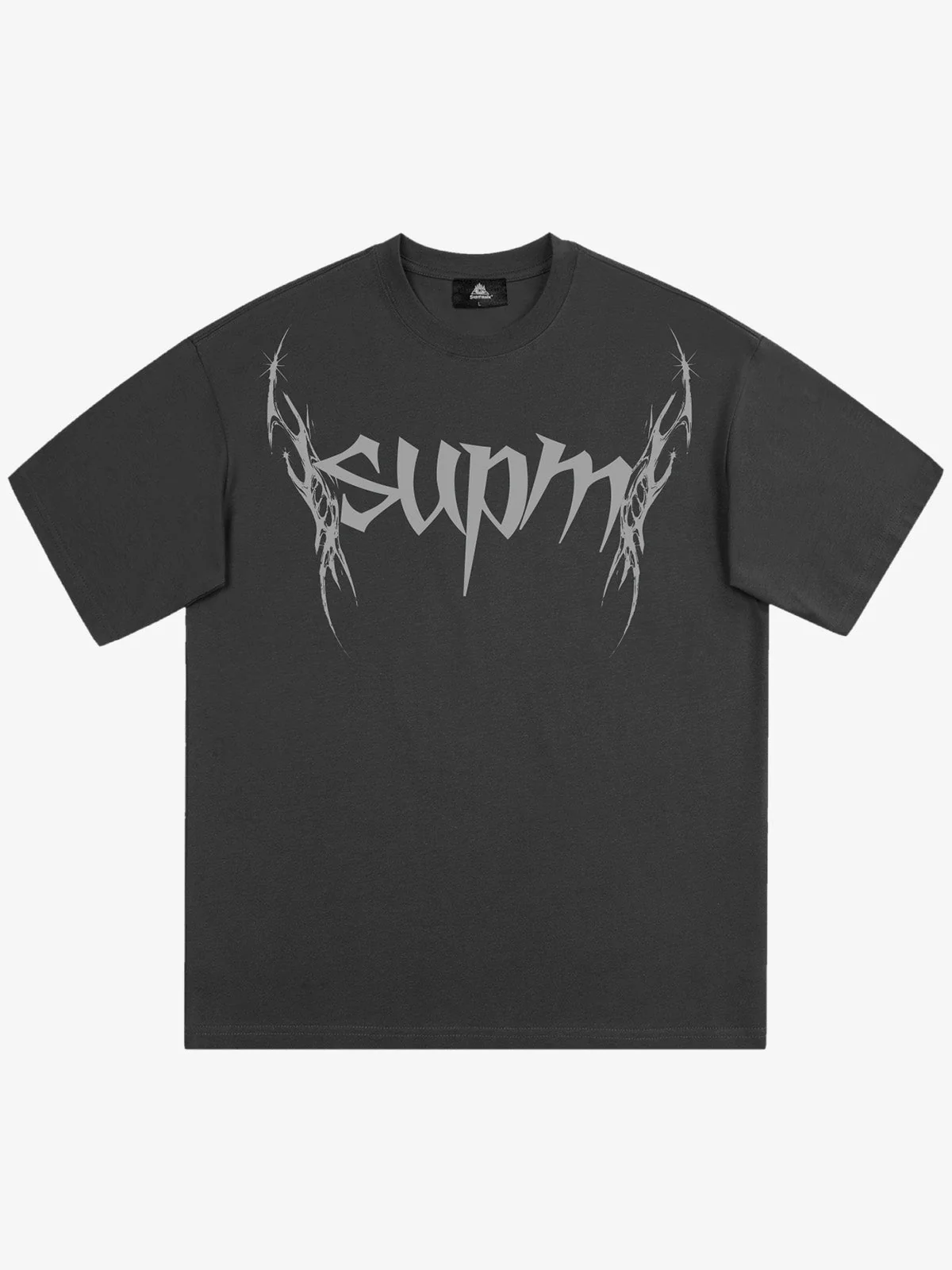 SUPM Gothic Sharp Letter Graphic T-Shirt