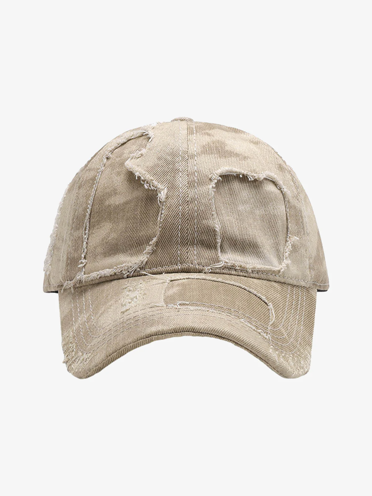 Washed Color Matching Hole  Cap - 2518