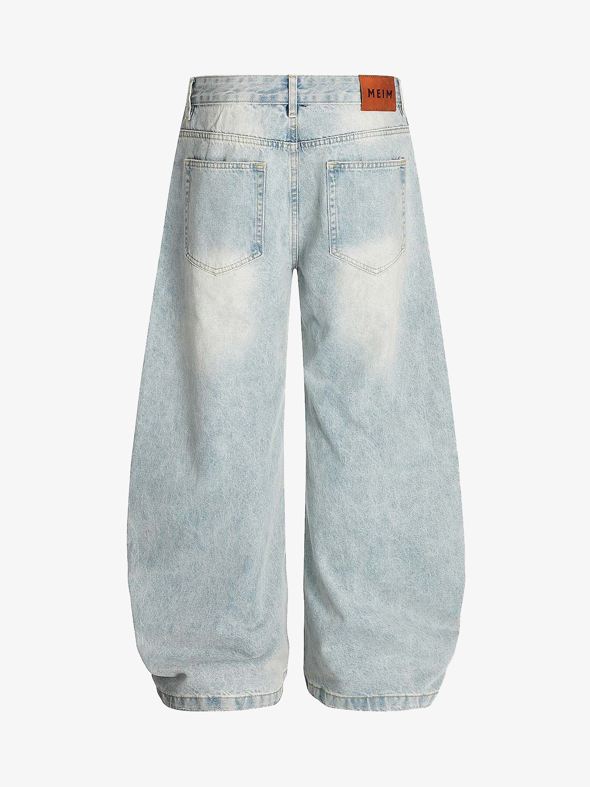 Denim Washed Distressed Barrel Jeans - 2511