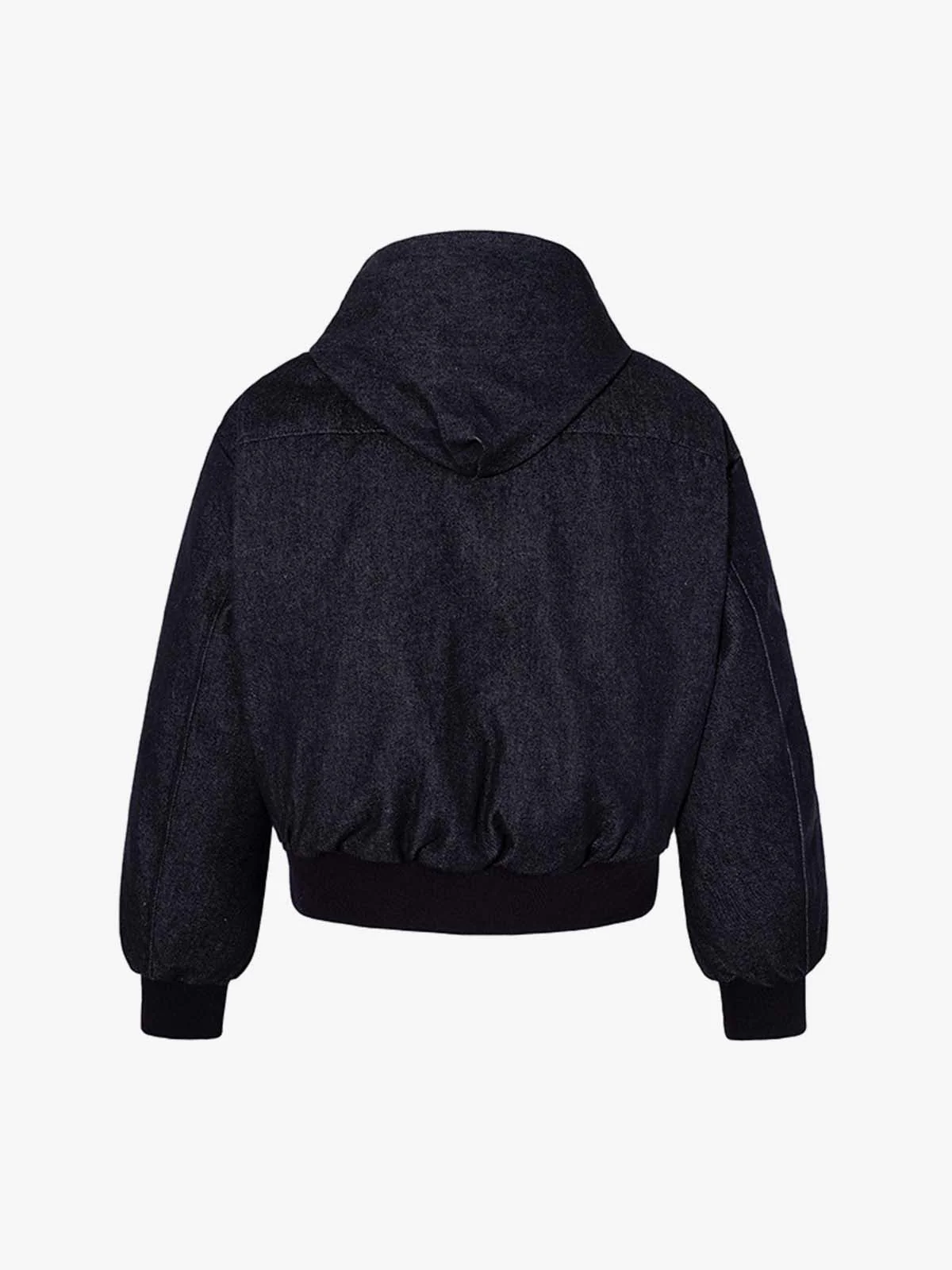 Denim Toggle Detail Bomber Jacket