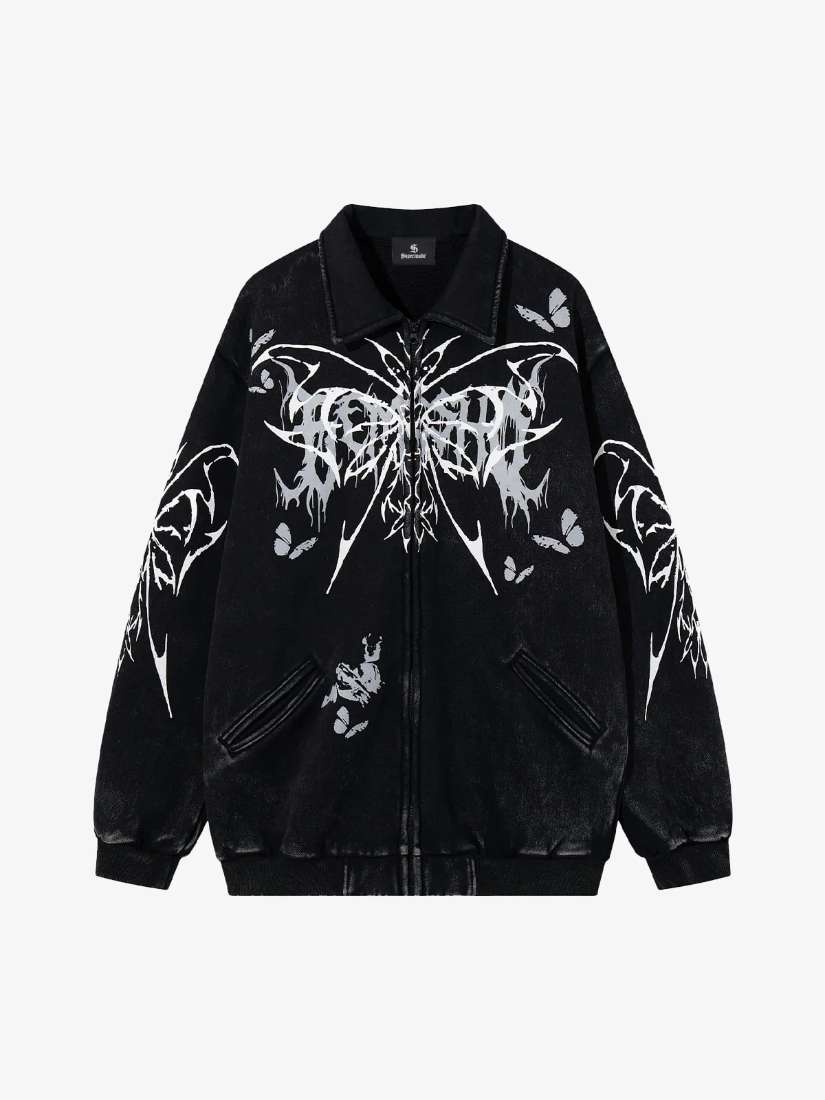 Punk Gothic Butterfly Graphic Streetwear Jacket