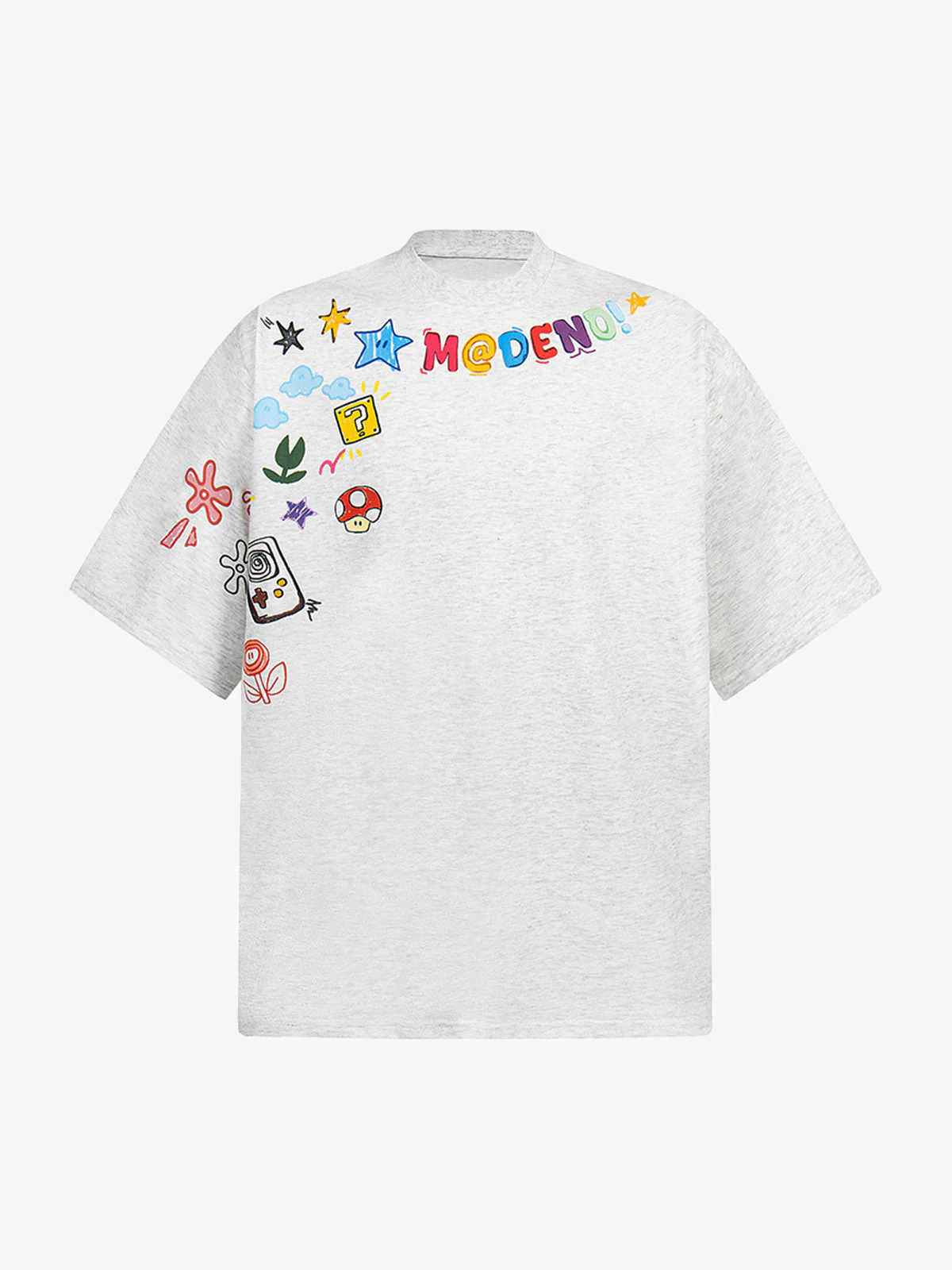 Floral Embroidered Crew Neck T-Shirt