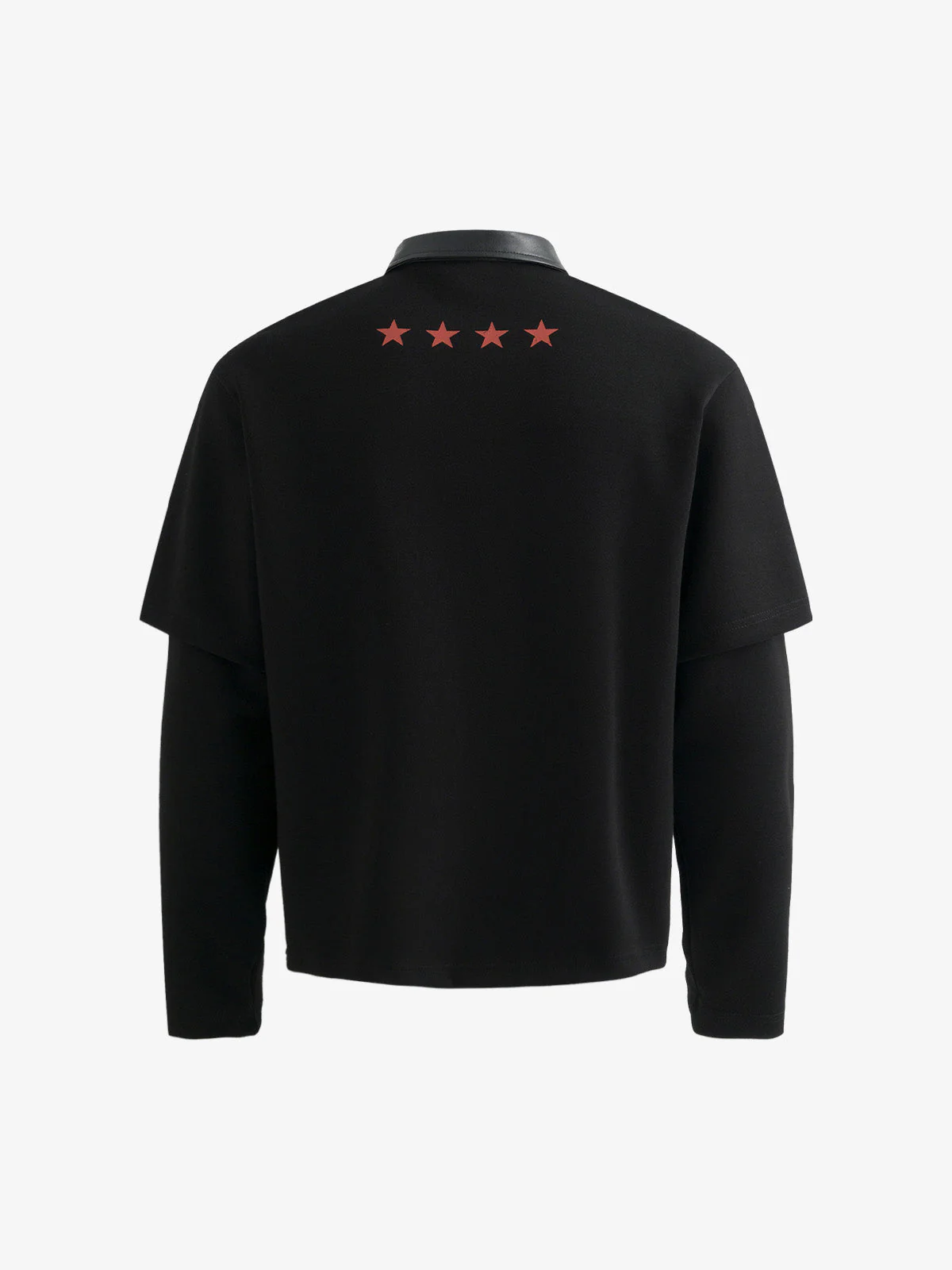 Motorcycle Style Lapel Polo Long Sleeve T-Shirt